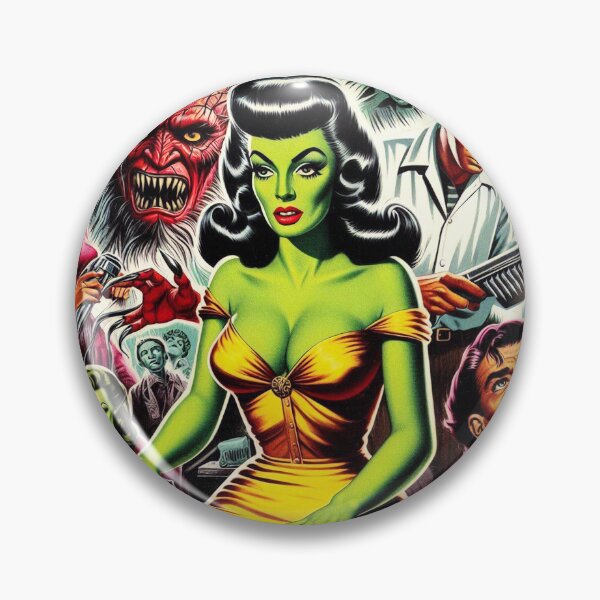Item preview, Monster Pin-up designed and sold by PulpVintage.