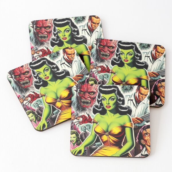Item preview, Monster Pin-up designed and sold by PulpVintage.