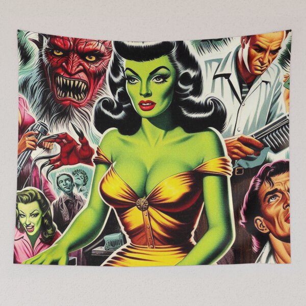 Item preview, Monster Pin-up designed and sold by PulpVintage.