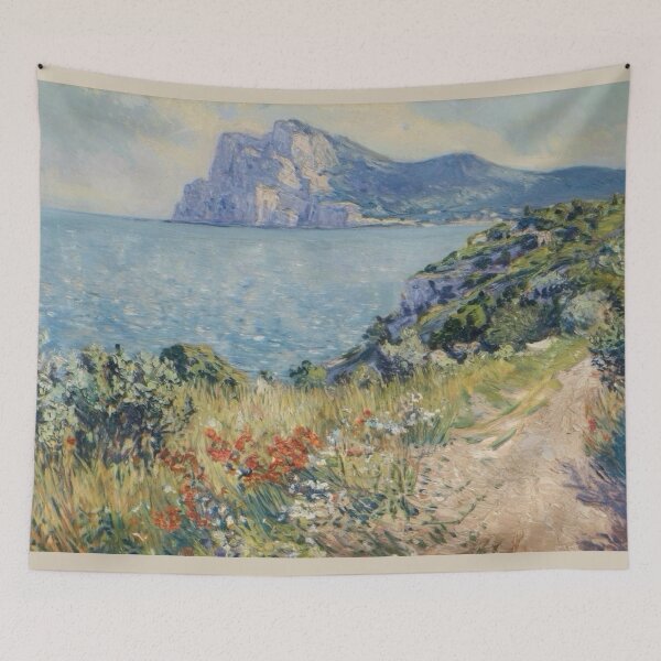 Item preview, Coastal Pathway with Wildflowers – French Seaside  designed and sold by CARRAANN.