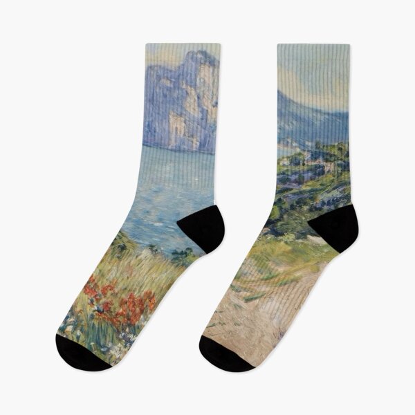 Item preview, Coastal Pathway with Wildflowers – French Seaside  designed and sold by CARRAANN.