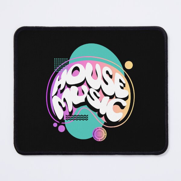 Item preview, HOUSE MUSIC  - Abstract Shapes (White)  designed and sold by Discothreadz.