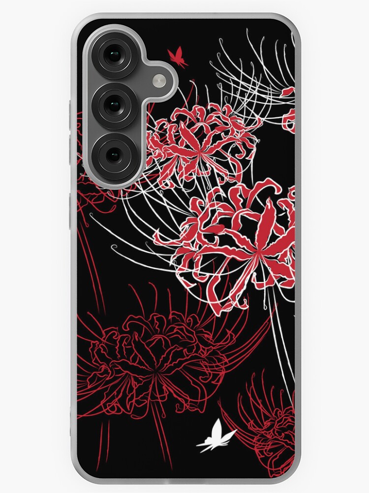 Aperçu 1 sur 4. Coque Samsung Galaxy avec l'œuvre Motif papillon lys araignée créée et vendue par otakurastyle.