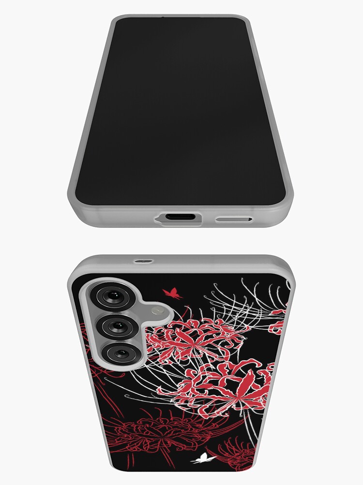 Aperçu 3 sur 4. Coque Samsung Galaxy avec l'œuvre Motif papillon lys araignée créée et vendue par otakurastyle.