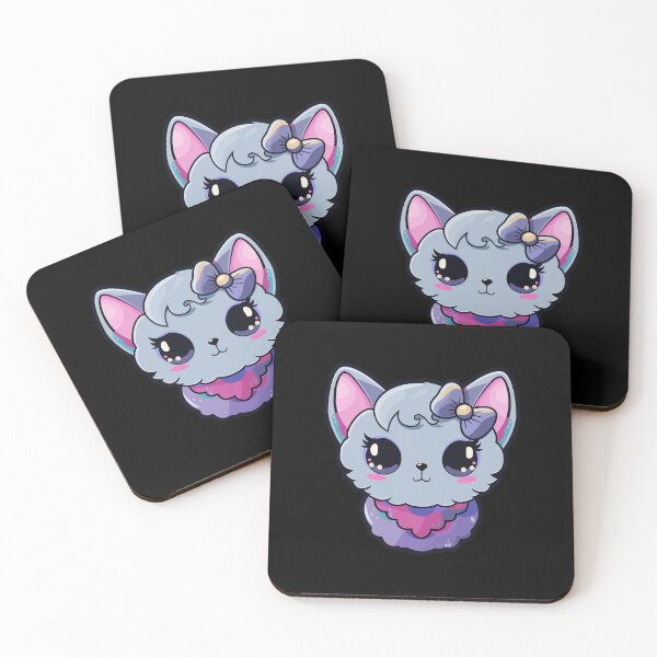 Item preview, Kawaii cat with cute bow designed and sold by MojaDoodles.