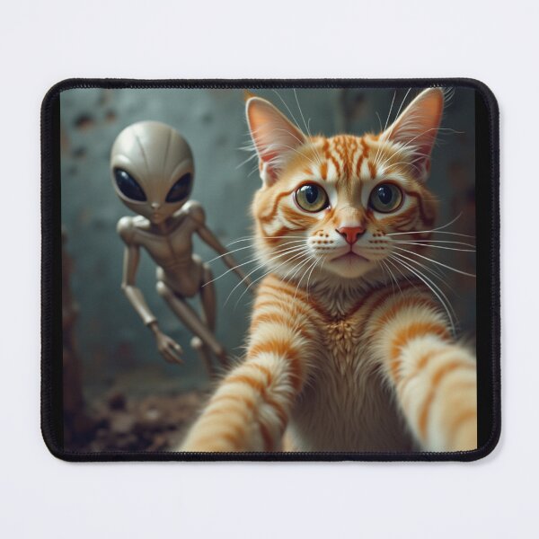 Item preview, cat selfie with an alien designed and sold by Digital Art and Funny Pets.