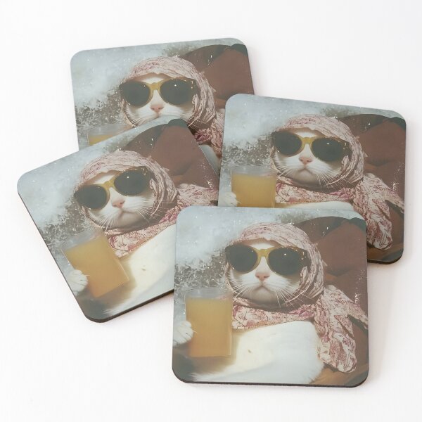 Item preview, Demure cat with glasses / Everything is on fire designed and sold by FigmaCreations.