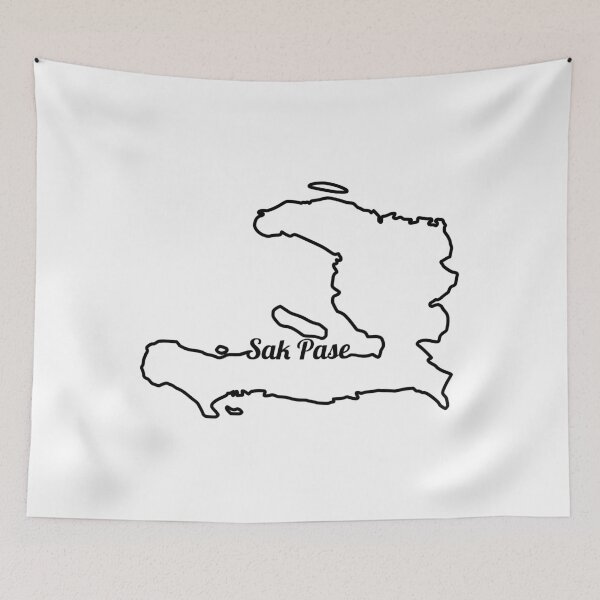 Item preview, Sak Pase Haiti Map Outline designed and sold by makeitadmirable.
