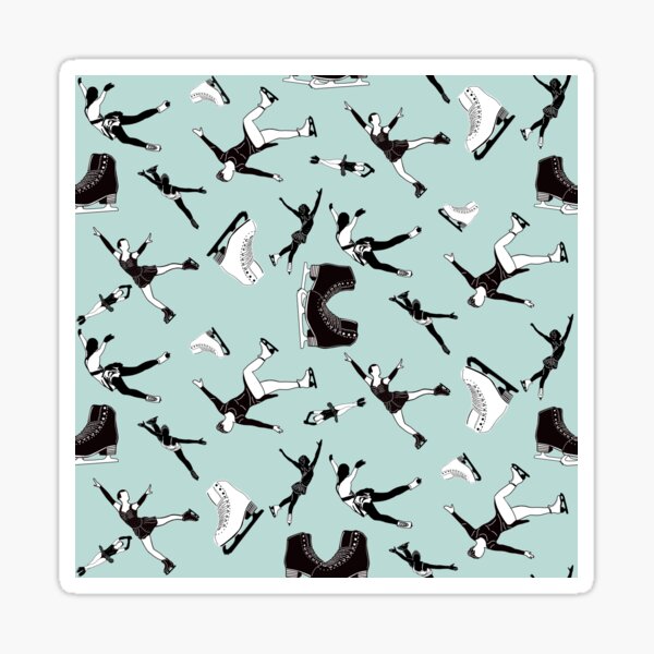 Figure Skating Female Silhouettes Sticker
