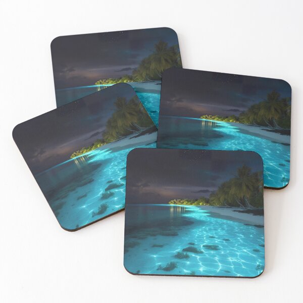 Item preview, Bioluminescent Beach designed and sold by Infiniity Art.