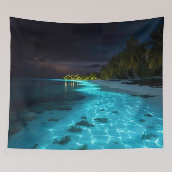 Item preview, Bioluminescent Beach designed and sold by Infiniity Art.