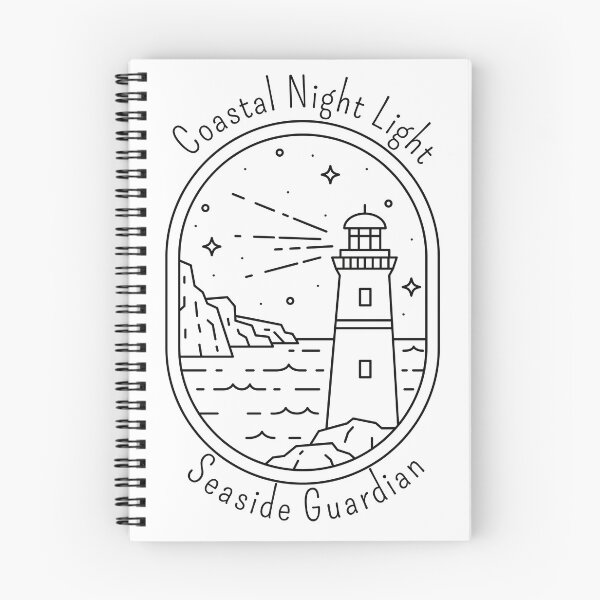Item preview, Coastal Night Light - Seaside Guardian - Black Text designed and sold by FaeryNuff.