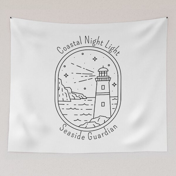 Item preview, Coastal Night Light - Seaside Guardian - Black Text designed and sold by FaeryNuff.