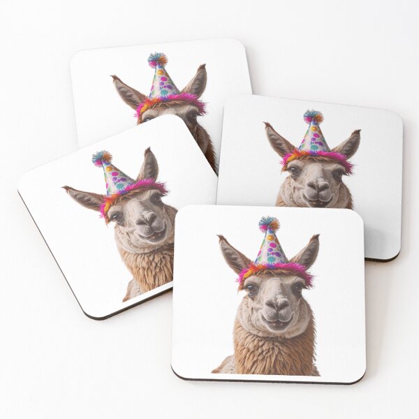 Item preview, Llama Birthday Party Hat Happy Balloons Celebrations Cute  designed and sold by CheeseBlueprint.