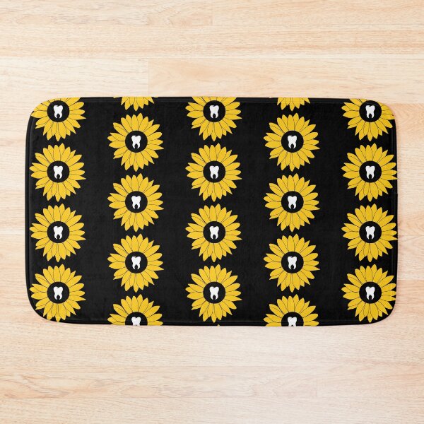 Item preview, Black & Yellow Flower Tooth designed and sold by thehippiehygienist.