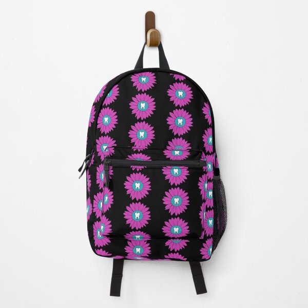 Item preview, Purple & Teal Flower Tooth designed and sold by thehippiehygienist.