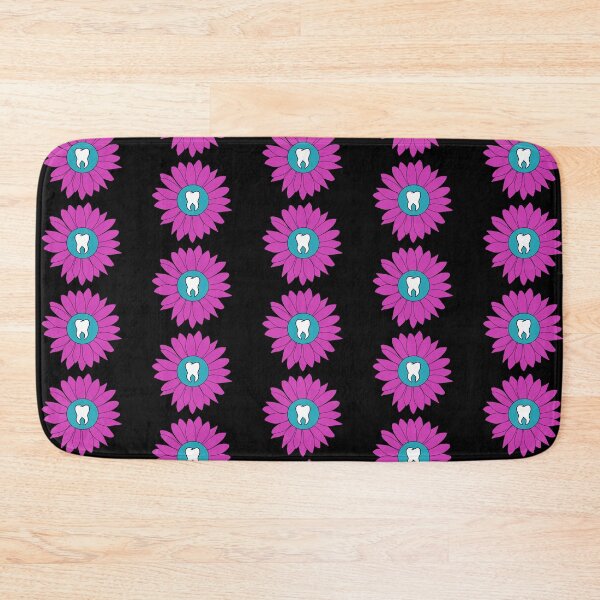 Item preview, Purple & Teal Flower Tooth designed and sold by thehippiehygienist.