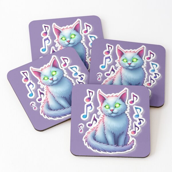 Item preview, Melodious White Cat with Green Eyes designed and sold by Artbellachi.