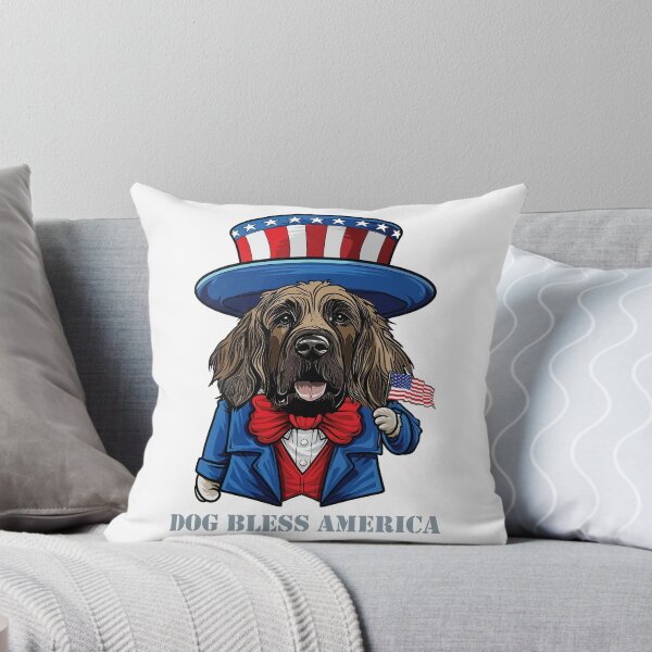Item preview, Funny 4th of July Leonberger Dog Bless America designed and sold by whyitsme.