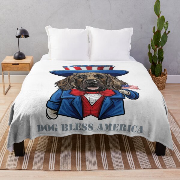 Item preview, Funny 4th of July Leonberger Dog Bless America designed and sold by whyitsme.
