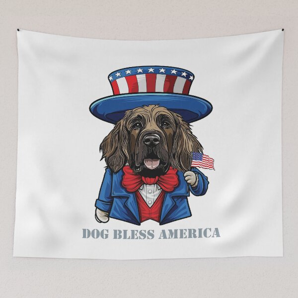 Item preview, Funny 4th of July Leonberger Dog Bless America designed and sold by whyitsme.