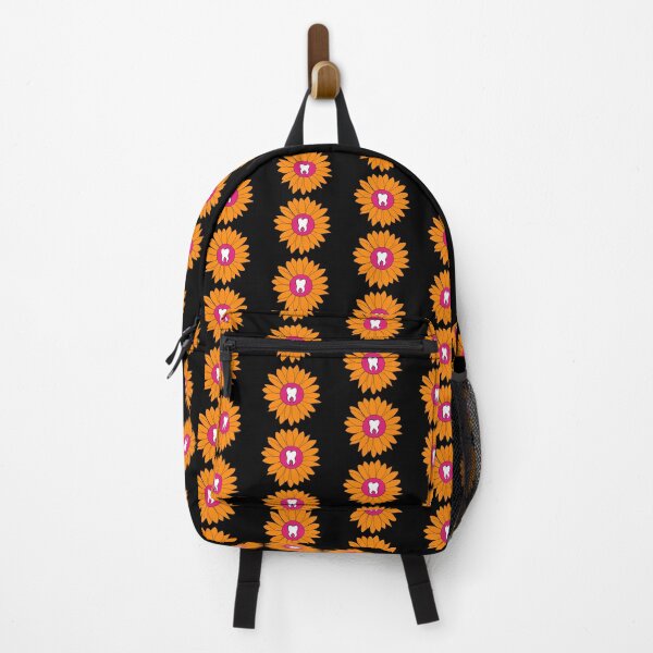 Item preview, Orange & Pink Flower Tooth designed and sold by thehippiehygienist.