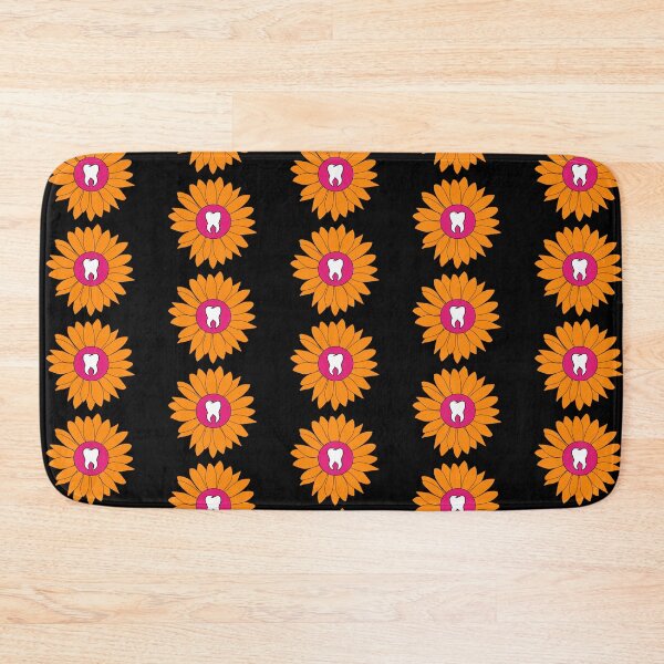 Item preview, Orange & Pink Flower Tooth designed and sold by thehippiehygienist.