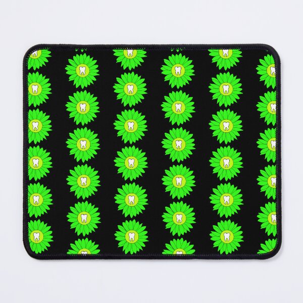 Item preview, Neon Green & Yellow Flower Tooth designed and sold by thehippiehygienist.