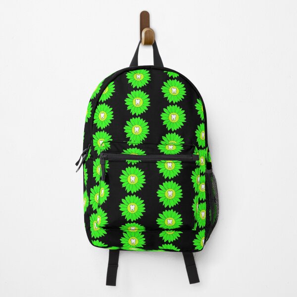Item preview, Neon Green & Yellow Flower Tooth designed and sold by thehippiehygienist.