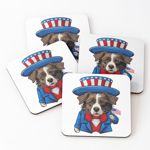 Item preview, Funny 4th of July Miniature American Shepherd Dog designed and sold by whyitsme.