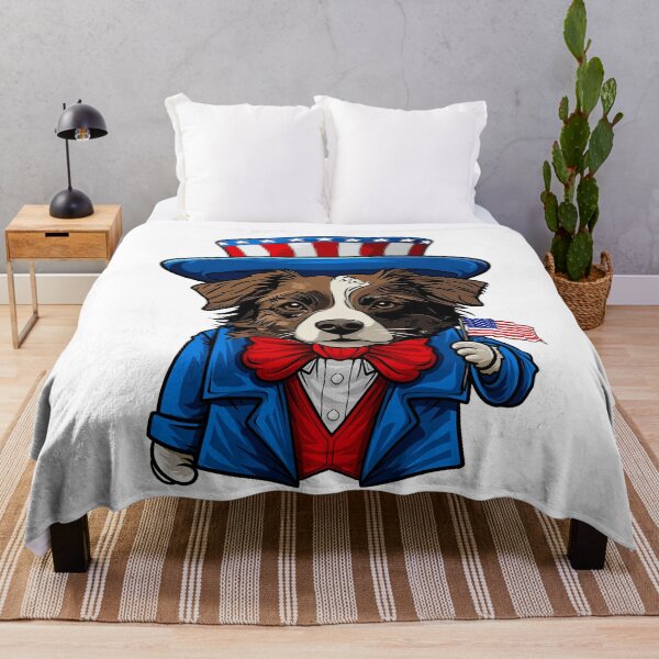 Item preview, Funny 4th of July Miniature American Shepherd Dog designed and sold by whyitsme.