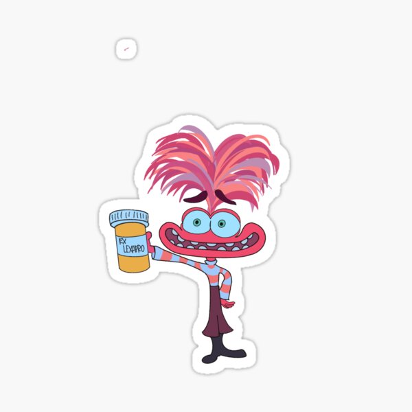 Vista previa del artículo con la obra «Pegatina Ansiedad de adentro hacia afuera», diseñado y vendido por pandahuttbaby .