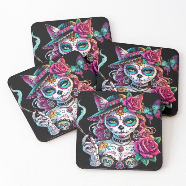 Item preview, Sugar Skull Cat Siren designed and sold by CAutumnTrapp.