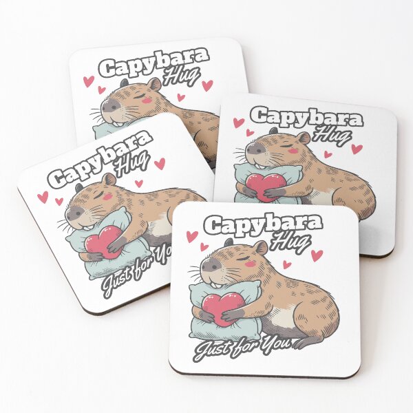 Item preview, Capybara Valentine’s Hug - Cute Animal Love Design designed and sold by dakaseli.