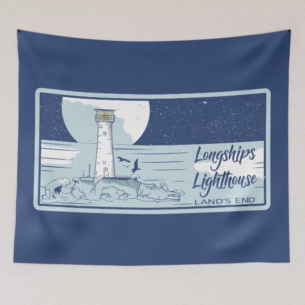 Item preview, Longships lighthouse lands end England designed and sold by ekpatterns.