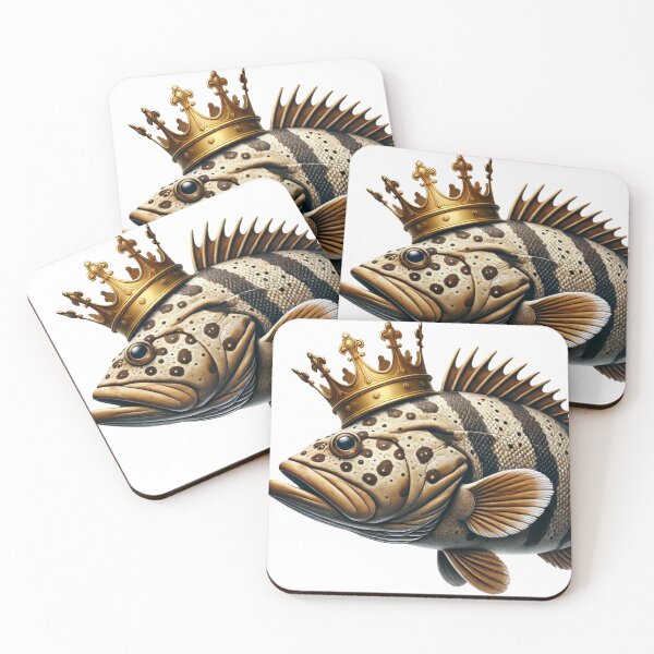 Item preview,  "Regal Grouper Fish with Golden Crown" designed and sold by ForFamily1120.