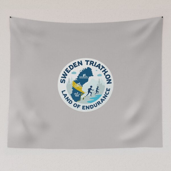 Item preview, Sweden Triathlon – Swim, Bike, Run with Swedish Pride designed and sold by Triathlongram.