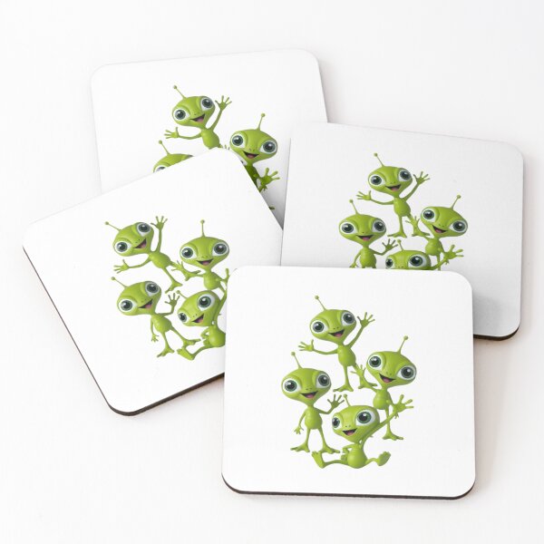 Item preview, Animated Green Aliens Waving - Choose Us designed and sold by LMoonDesigns.