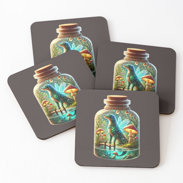 Item preview, Enchanted Canine Guardian: Mystical Bottle Art  designed and sold by Wildlife Wonders.