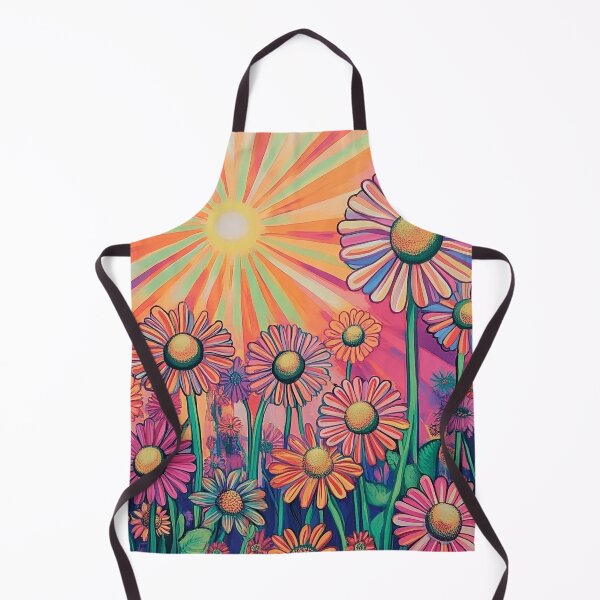 Item preview, psychedelic daisies floral print designed and sold by dcrc.
