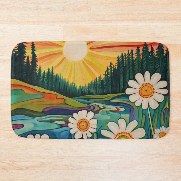 Item preview, psychedelic daisies floral print designed and sold by dcrc.