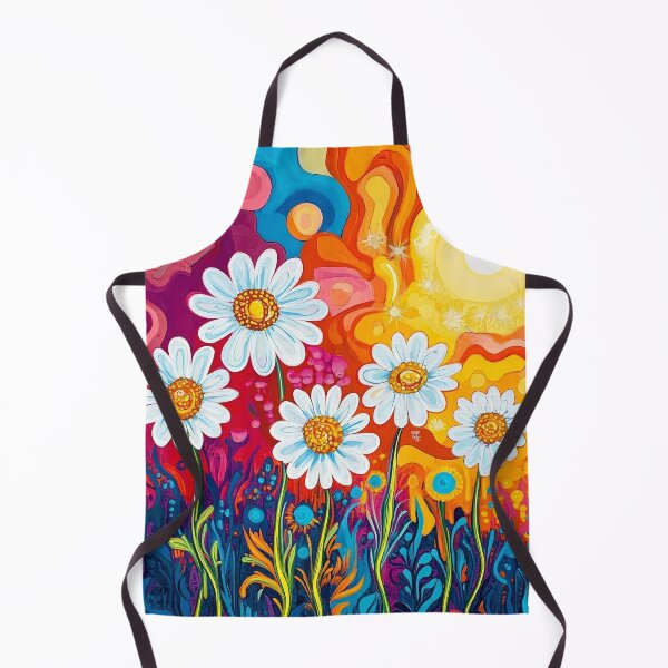 Item preview, psychedelic daisies floral print designed and sold by dcrc.