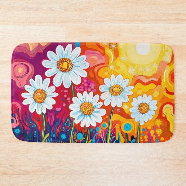 Item preview, psychedelic daisies floral print designed and sold by dcrc.