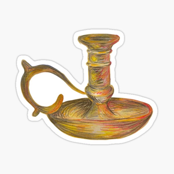 colour pencil candle holder Sticker