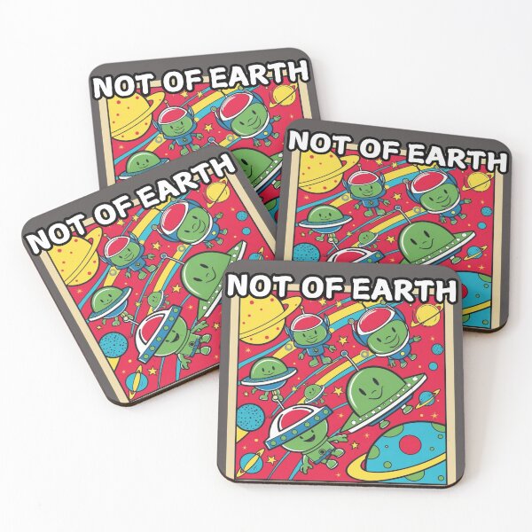 Item preview, Not of Earth, Cute Space Aliens and UFO's designed and sold by FroggyFly Designs.