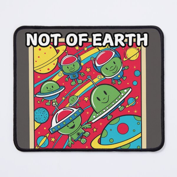 Item preview, Not of Earth, Cute Space Aliens and UFO's designed and sold by FroggyFly Designs.