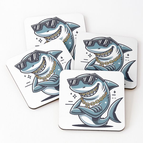 Item preview, "Cool Shark Sticker with Stylish Attitude" designed and sold by ForFamily1120.