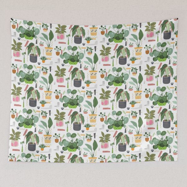 Item preview, Colorful potted plants of all shapes and sizes designed and sold by JessKingArtist.