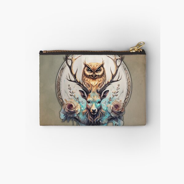 Item preview, Owl and deer, a mystical alliance designed and sold by nicky2342.