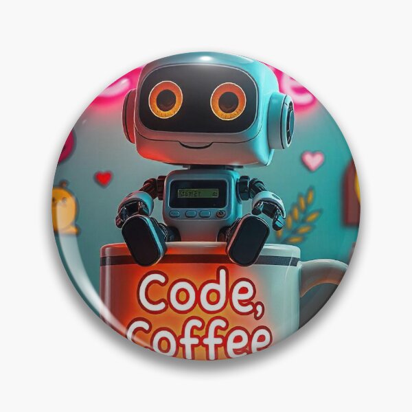 Artikelvorschau, Roboter schlürft Kaffee mit „Code, Kaffee, Wiederholen“ entworfen und verkauft von BinarySemaphores.